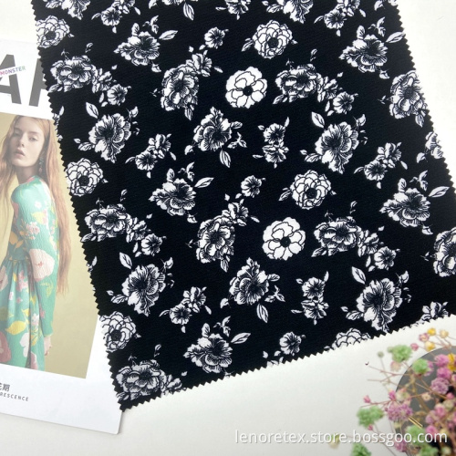 Polyester Spandex Woven Bubble Chiffon Crepe Printed Fabric